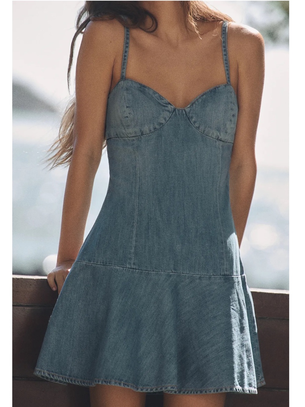 Zara Blue Denim Mini Dress